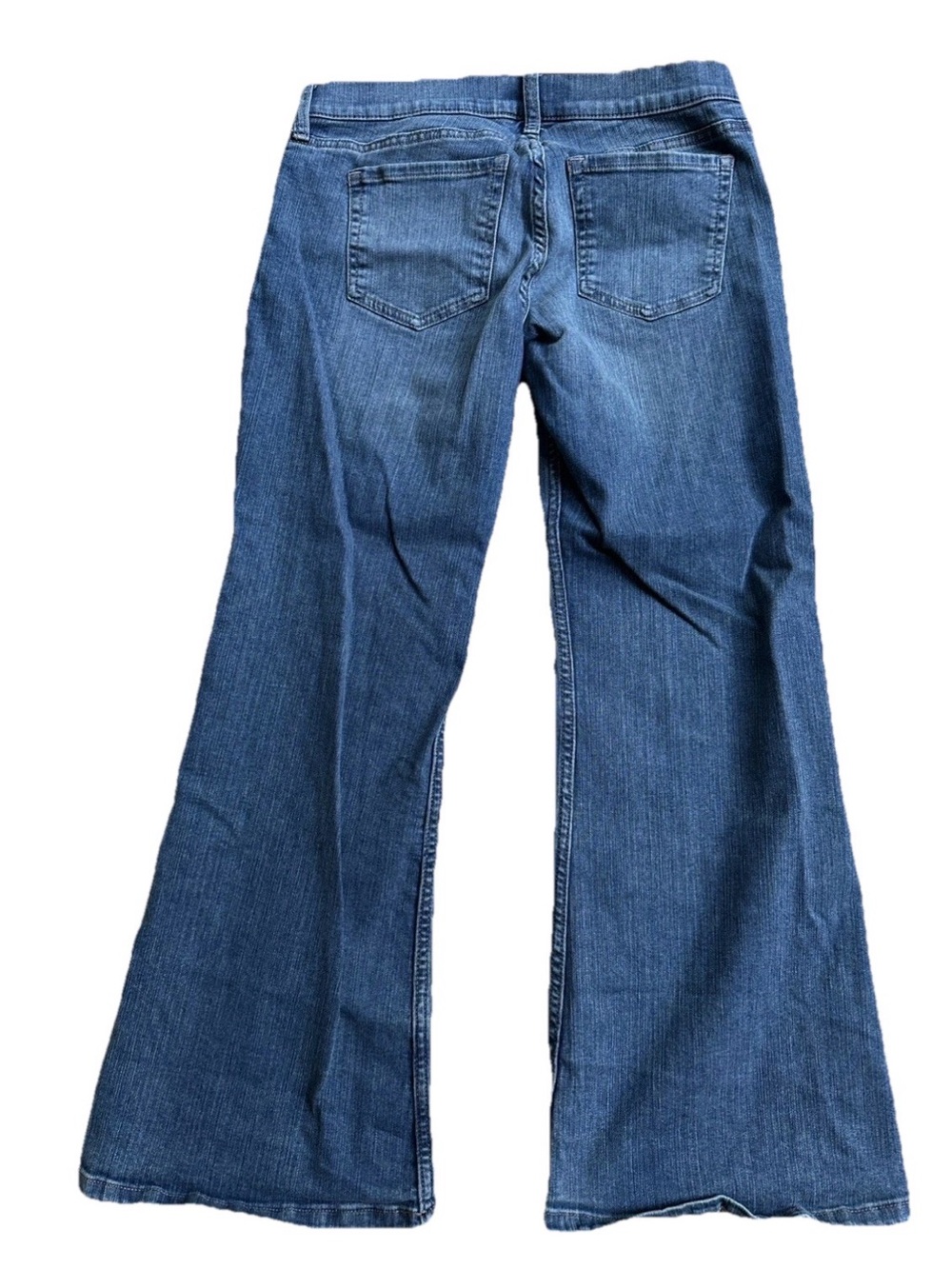 Aeropostale Women'sSuper Low Flare Blue Denim Stretchy Jeans Size 8 short - Picture 2 of 8